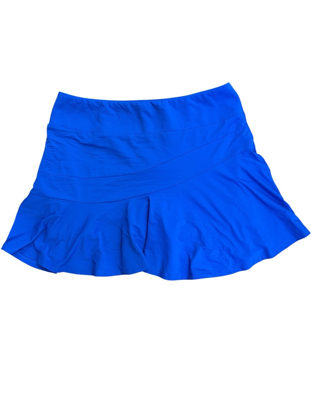 Ibkul Solid Flounce Skort 16" Tennis Ruffle Skirt Shorts Blue Size Large